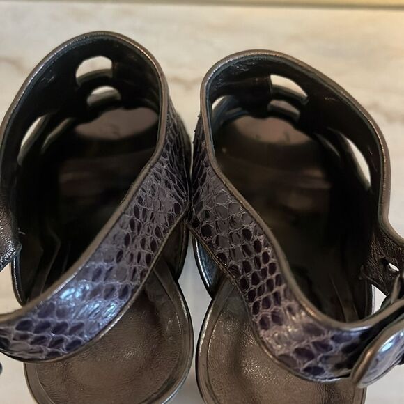 BOTTEGA VENETA heels Leather Python Animal print slingback platforms EU … - Picture 9 of 16